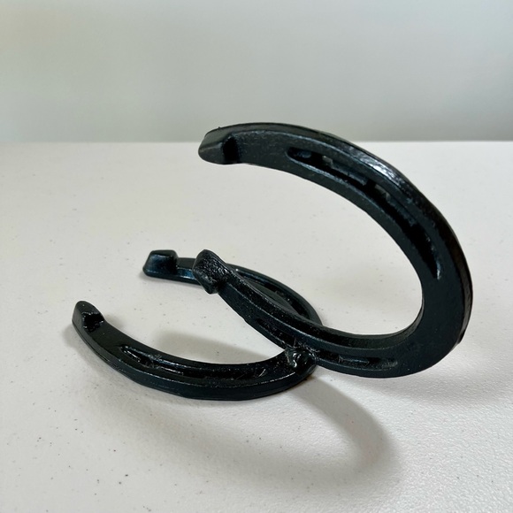 Lucky Rustic Black Horseshoe Wall Hook - Picture 4 of 5